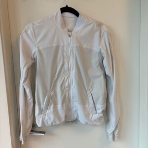 Lululemon Lightweight White Bomber Jacket Size 4